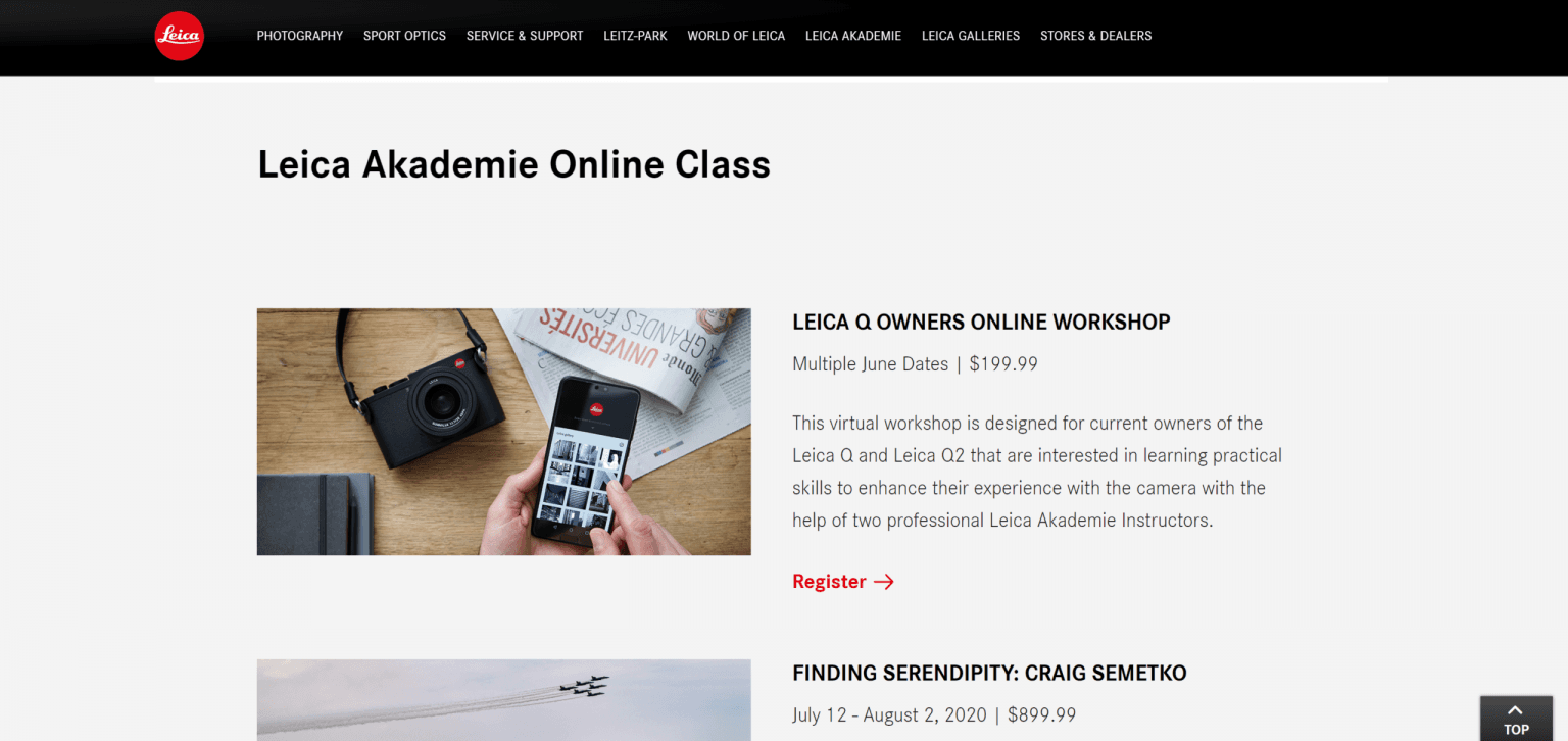 Leica Academy Online Classes