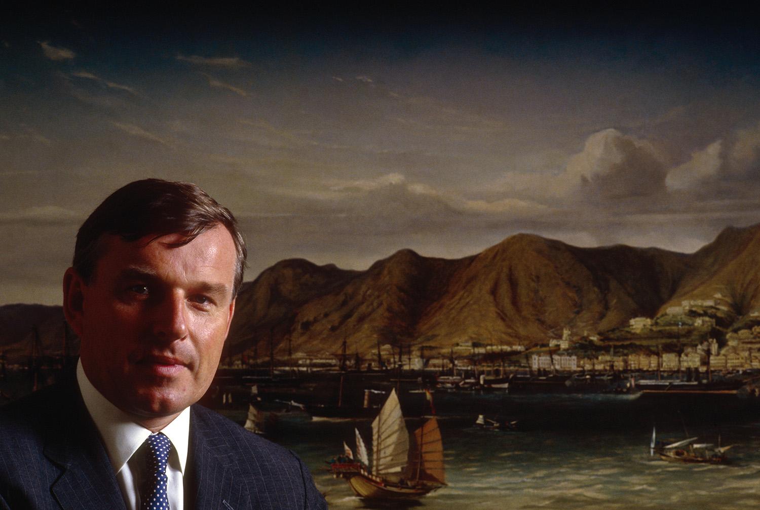 “The Taipan.” Simon Keswick – head of Jardine Matheson. “Taipan” is a term used to describe the boss of Jardine Matheson from the time when the company used to pretty much control all business in Hong Kong.