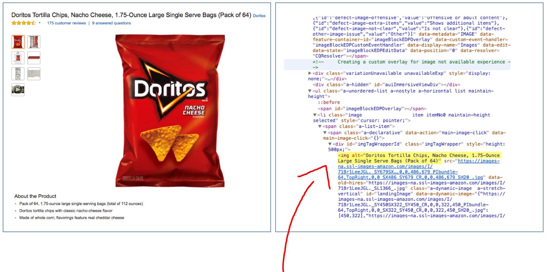 The image alt-text will look a little something like this in the code. It is purely a description of what the image is.