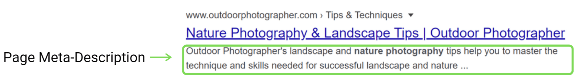 Meta description example