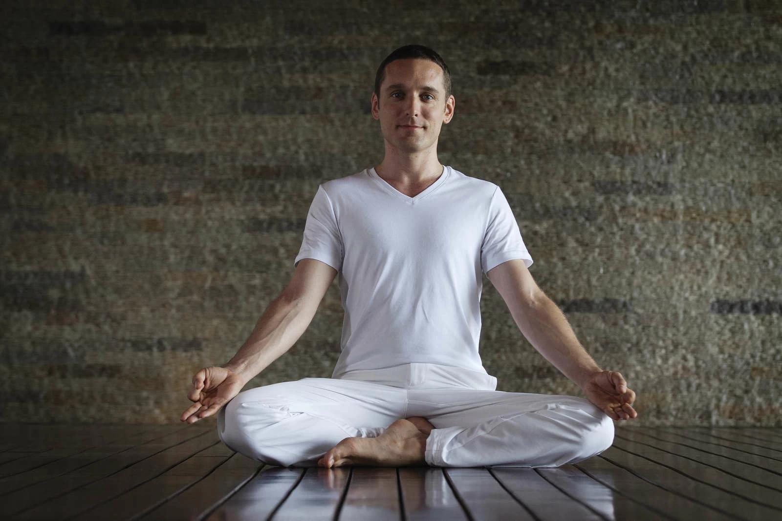 American Yoga teacher Adrian Cox poses for a picture in Bangkok. Photo and story credits to Yvan Cohen.