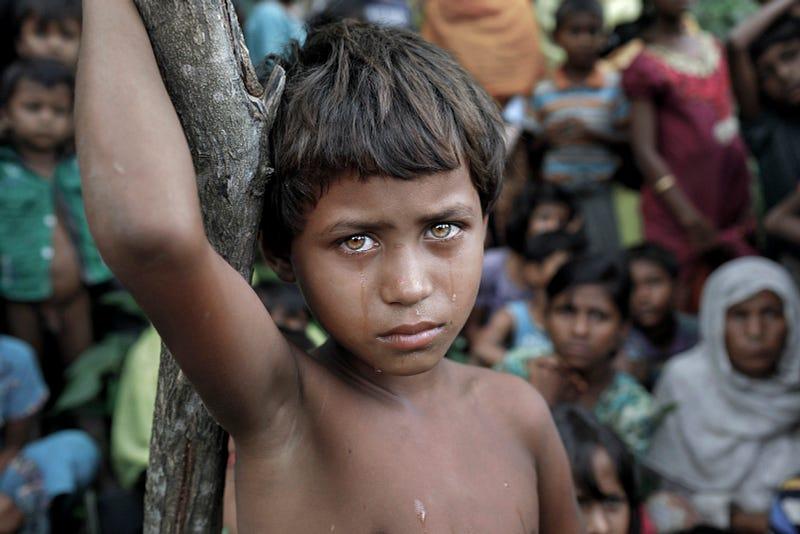 Asmat Ara feels traumatized during the recent violence in Myanmar 06 September 2017, Cox Bazar, Bangladesh. She entered last night at Tenkhali rohingya refugee camp from Kumir Khali, Myanmar Rohingya state with her family members.