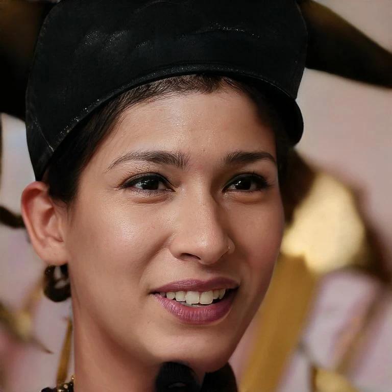 The portrait of a woman whom has never existed. This portrait was created entirely through AI.