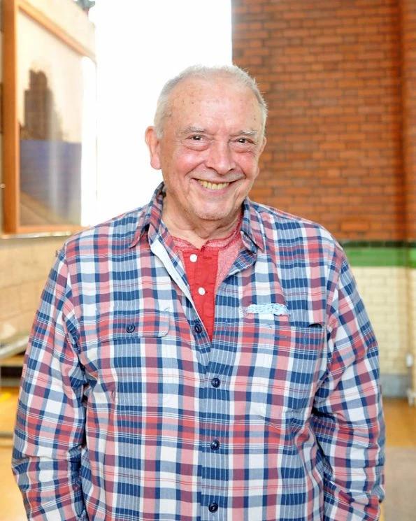 David Bailey at East End Exhibition opening (2012).