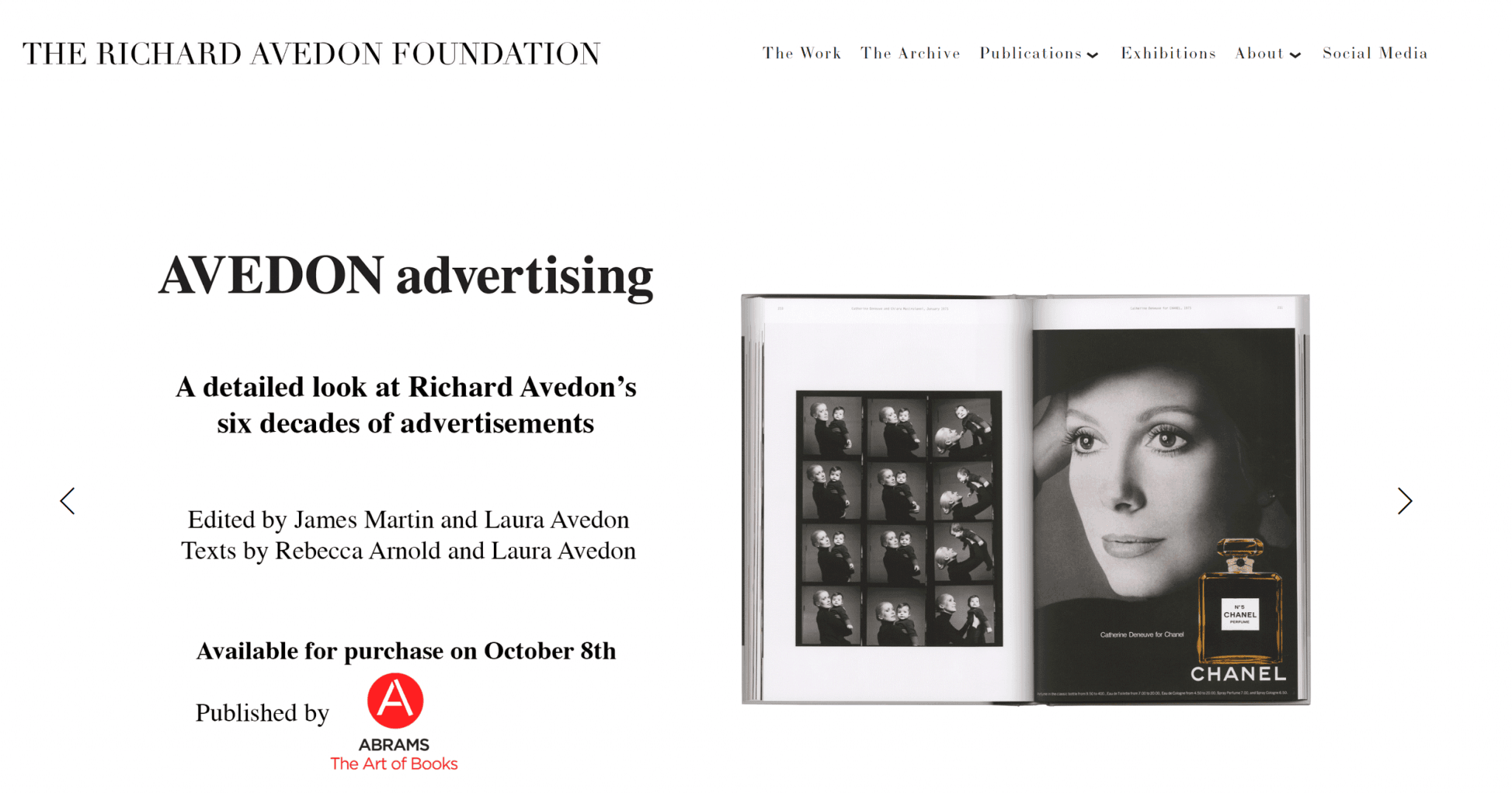 Richard Avedon foundation website