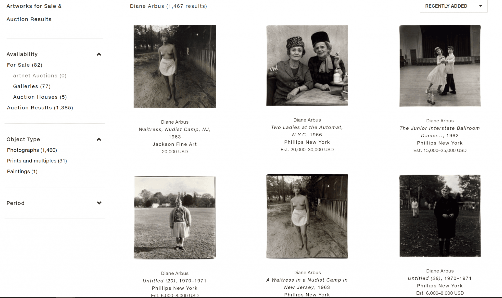 Diane Arbus website