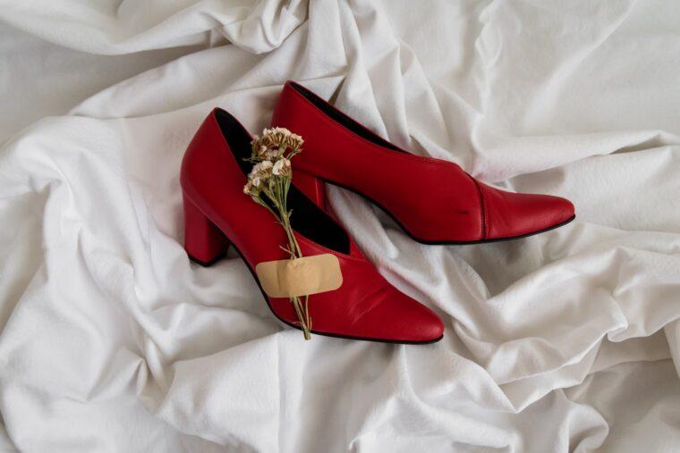 Red shoes as the symbol of femicide – Campaign against violence against women.