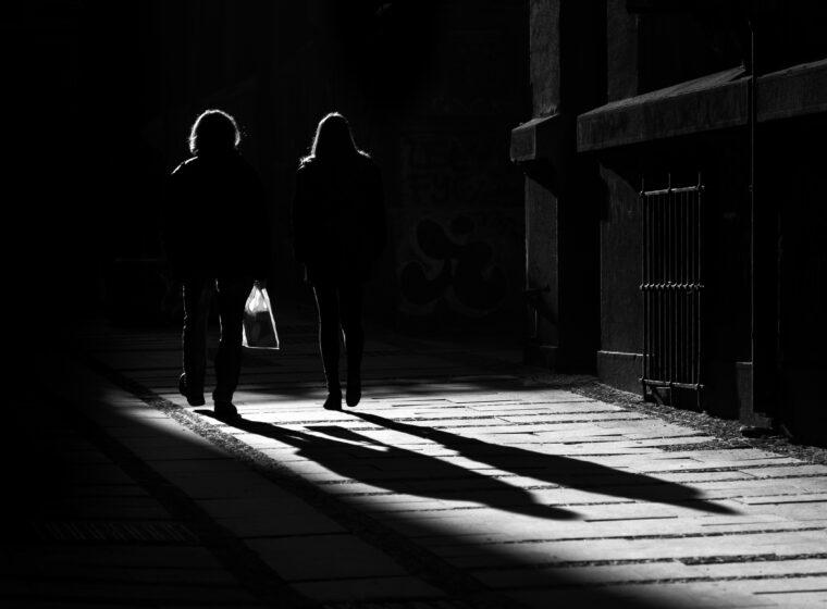 Dark shadows from people