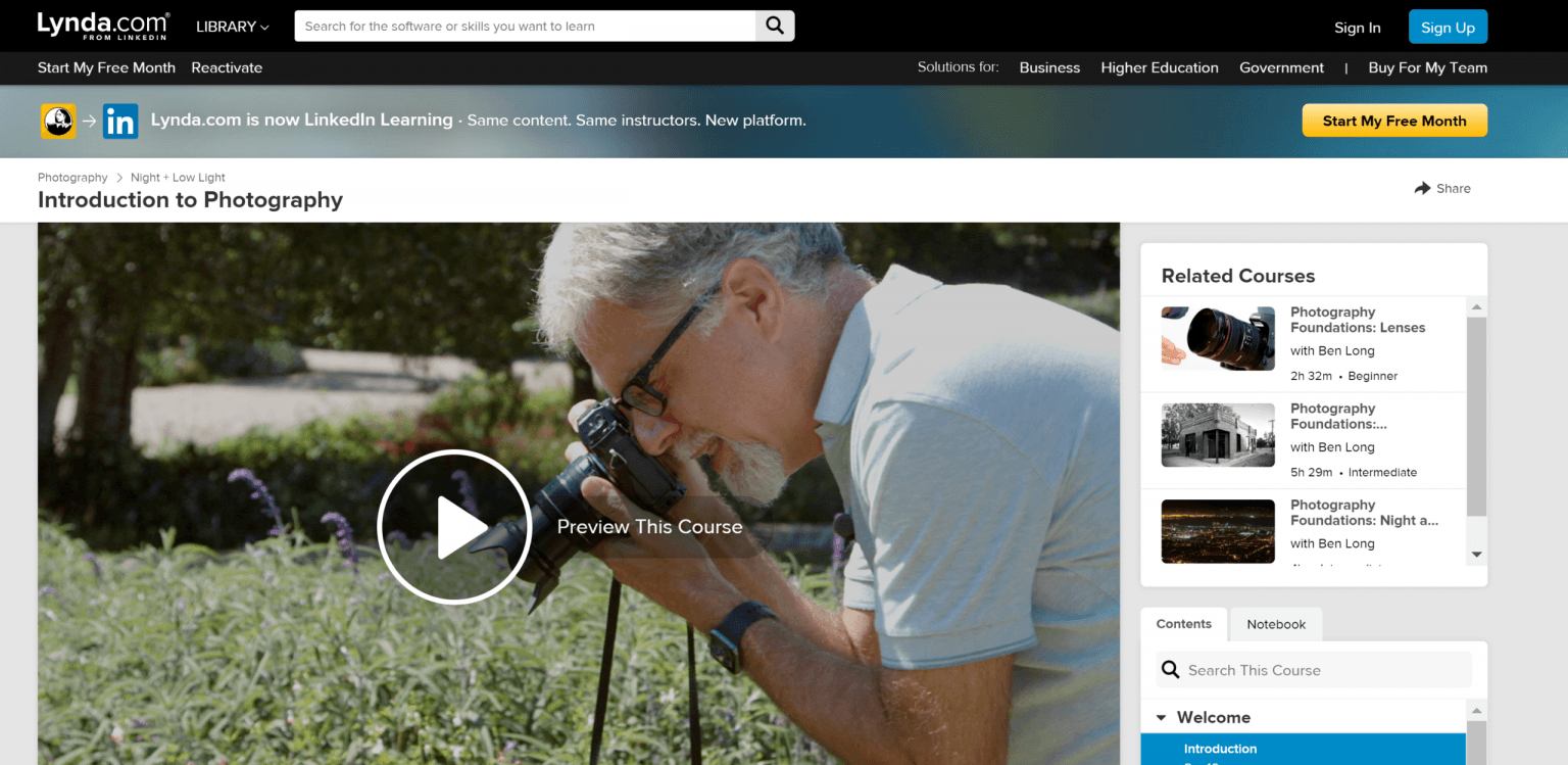 Lynda: Introduction to Photography