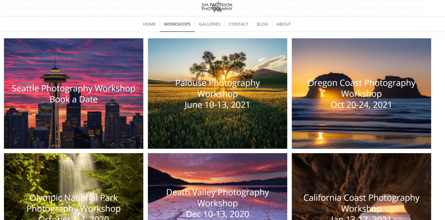 Jim Patterson Photography Workshops